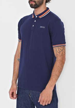 Polo Azul-Naranja-Blanco HANG TEN