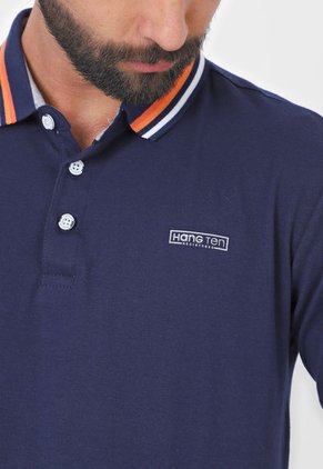Polo Azul-Naranja-Blanco HANG TEN