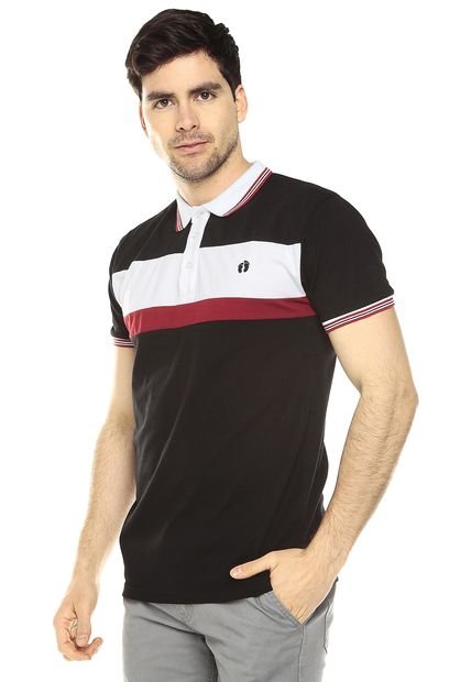 Camiseta Polo Negro-Blanco-Rojo HANG TEN - Compra Ahora | Dafiti Colombia