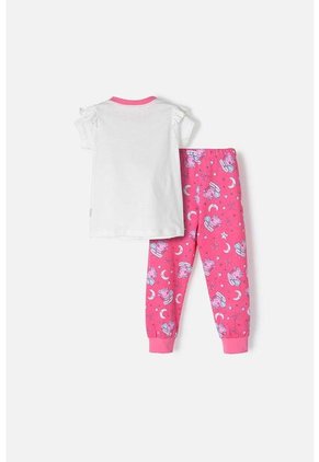Pijama Peppa Pig Con Pantalón Largo Marfil Y Rosado Para Niña 2T A 5T 5T