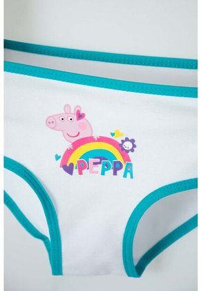 Pack X2 Panties De Peppa Pig Blanco Y Turquesa Para Niña 2T A 5T 4T