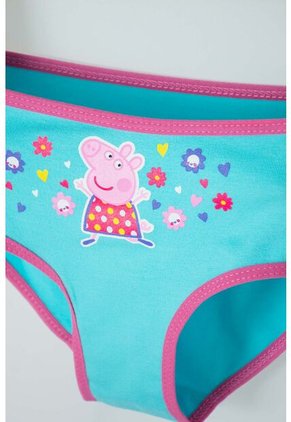 Pack X2 Panties De Peppa Pig Blanco Y Turquesa Para Niña 2T A 5T 4T