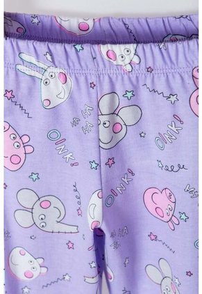 Pijama De Peppa Pig De Pantalón Largo Lila Para Niña 2T A 5T 2T