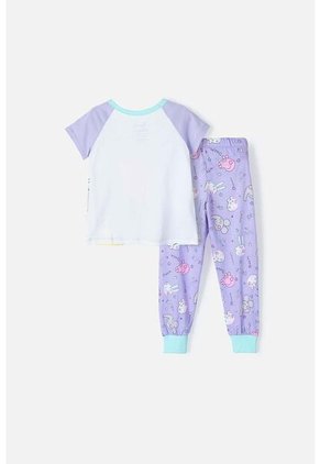 Pijama De Peppa Pig De Pantalón Largo Lila Para Niña 2T A 5T 2T