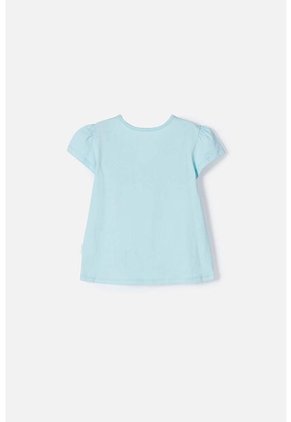Camiseta De Peppa Pig Azul Estampada En Frente Para Niña 2T A 5T 4T