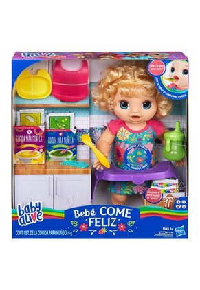 Muñeca Baby Alive Bebe Come Feliz Rubia