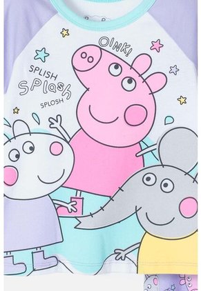 Pijama De Peppa Pig De Pantalón Largo Lila Para Niña 2T A 5T 5T
