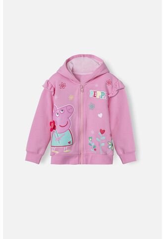 Buzo De Peppa Pig Rosado Abierto Con Capucha Para Niña 2T A 5T 5T Hasbro