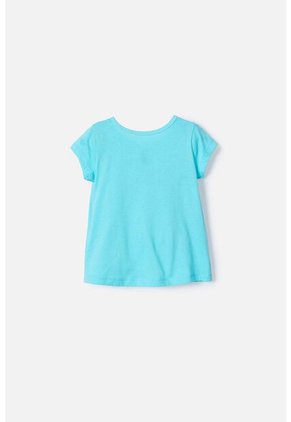 Camiseta De Peppa Pig Manga Corta Azul Para Niña 2T A 5T 4T