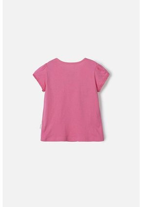Camiseta De Peppa Pig Rosada Con Estampado Brillante Para Niña 2T A 5T 5T