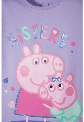Conjunto De Peppa Pig Lila Y Morado Con Legging Para Niña 2T A 5T 4T
