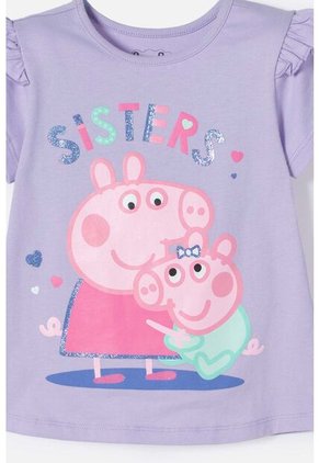Conjunto De Peppa Pig Lila Y Morado Con Legging Para Niña 2T A 5T 4T