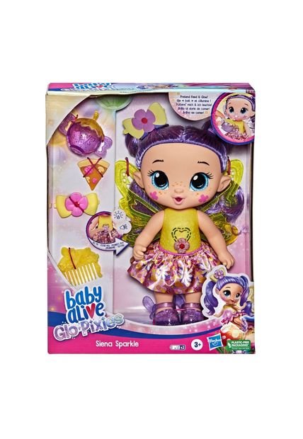 Baby Alive  Muñeca GloPixies  Siena Sparkle