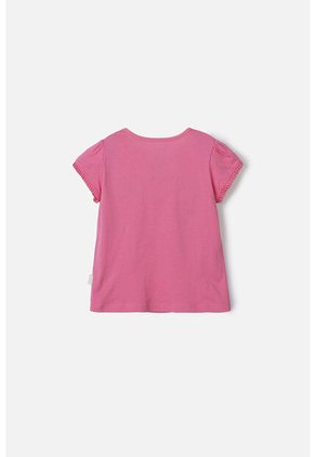 Camiseta De Peppa Pig Rosada Con Estampado Brillante Para Niña 2T A 5T 4T
