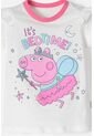 Pijama Peppa Pig Con Pantalón Largo Marfil Y Rosado Para Niña 2T A 5T 3T de Hasbro