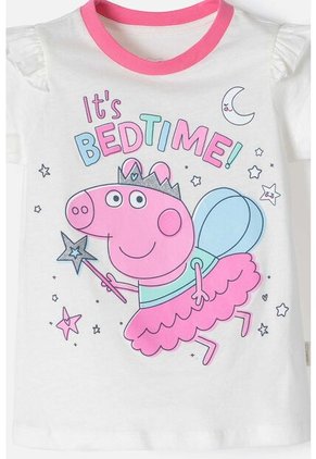 Pijama Peppa Pig Con Pantalón Largo Marfil Y Rosado Para Niña 2T A 5T 3T