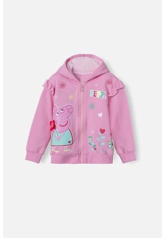 Buzo De Peppa Pig Rosado Abierto Con Capucha Para Niña 2T A 5T 5T Hasbro