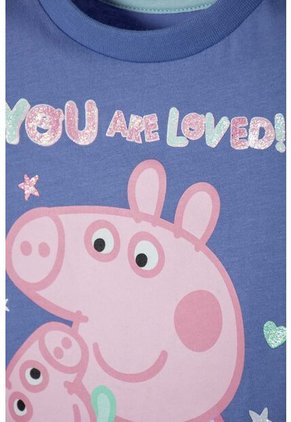 Pijama De Peppa Pig Multicolor De Camiseta Manga Corta Para Niña 2T A 5T 2T