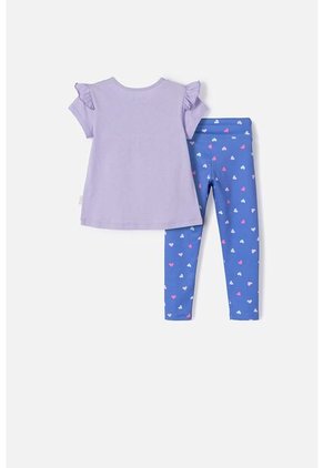 Conjunto De Peppa Pig Lila Y Morado Con Legging Para Niña 2T A 5T 3T