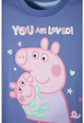 Pijama De Peppa Pig Multicolor De Camiseta Manga Corta Para Niña 2T A 5T 4T