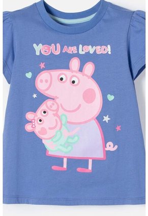 Pijama De Peppa Pig Multicolor De Camiseta Manga Corta Para Niña 2T A 5T 4T