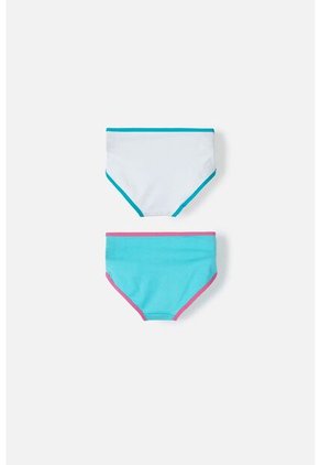 Pack X2 Panties De Peppa Pig Blanco Y Turquesa Para Niña 2T A 5T 3T