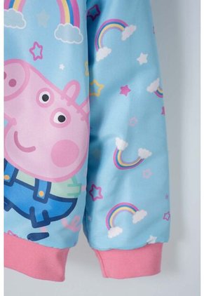Buzo De Peppa Pig Con Cierre Azul Para Niña 2T A 5T 3T