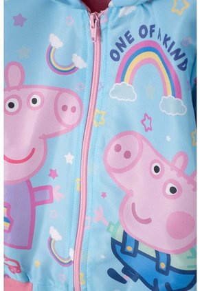 Buzo De Peppa Pig Con Cierre Azul Para Niña 2T A 5T 3T