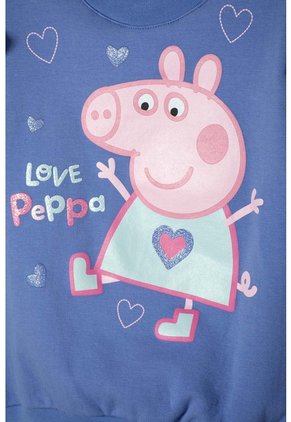 Buzo De Peppa Pig Morado De Diseño Cerrado Para Niña 2T A 5T 2T