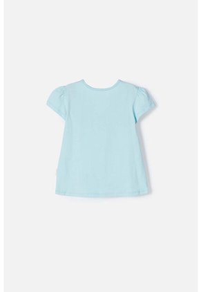 Camiseta De Peppa Pig Azul Estampada En Frente Para Niña 2T A 5T 3T