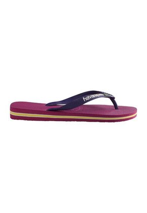 Sandalias Morado Havaianas Logo Brasil