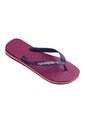 Sandalias Morado Havaianas Logo Brasil de Havaianas