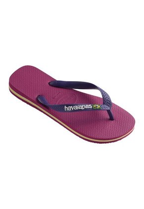 Sandalias Morado Havaianas Logo Brasil