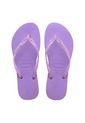Sandalias Morado Havaianas Slim Logo Metallic de Havaianas