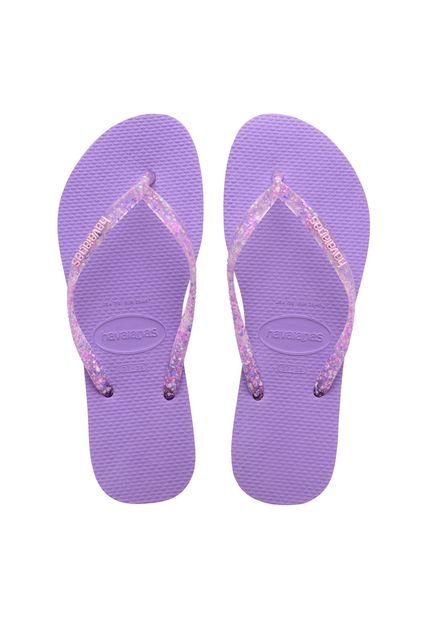 Sandalias Morado Havaianas Slim Logo Metallic