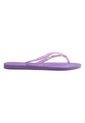 Sandalias Morado Havaianas Slim Logo Metallic de Havaianas
