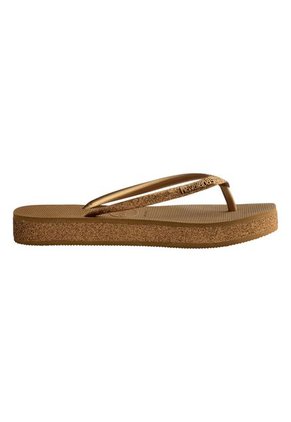 Sandalias Dorado Havaianas Slim Flatform Sparkle