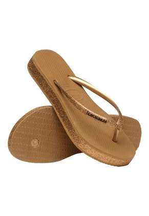 Sandalias Dorado Havaianas Slim Flatform Sparkle