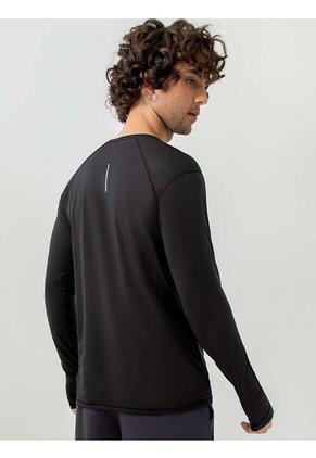 Camiseta Deportiva Manga Larga Hawai Negro