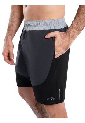 Pantaloneta Deportiva Hawai Negro