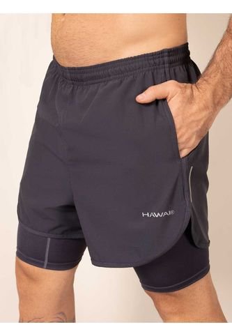 Pantaloneta Deportiva Corta Hawai Gris Hawai-Haby