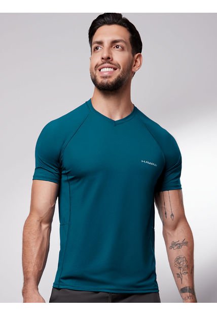 Camiseta Cuello V Deportiva Hawai Verde
