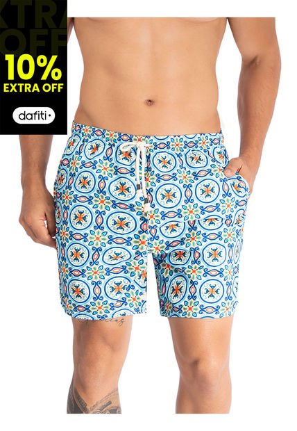 Pantaloneta Verano Hawai Azul