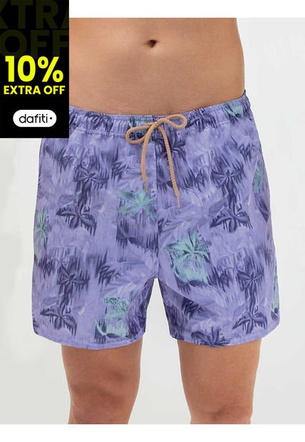 Pantaloneta De Baño Corta Hawai Azul