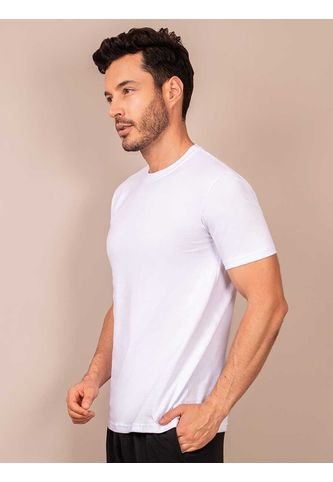Camiseta Básica Hombre Cuello Redondo Blanco Hawai-Haby