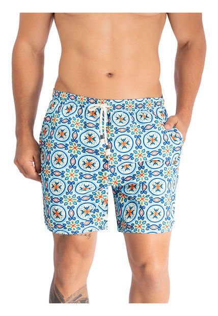 Pantaloneta Verano Hawai Azul