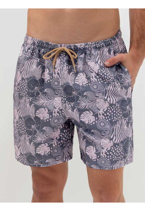 Pantaloneta De Baño Media Hawai Gris