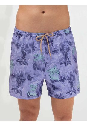 Pantaloneta De Baño Corta Hawai Azul