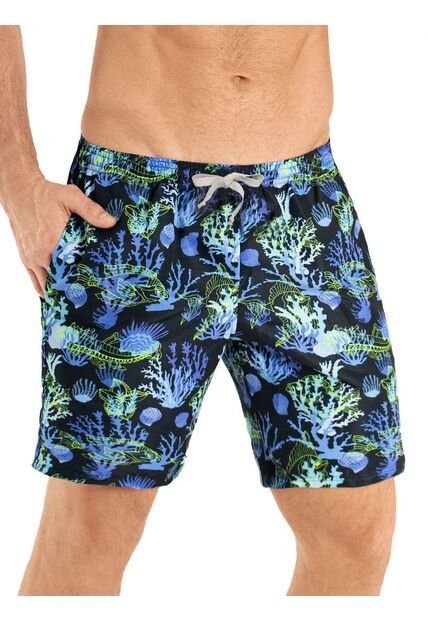 Pantaloneta De Baño Corta Hawai Azul