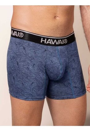 Bóxer Medio Estampado Para Hombre Azul